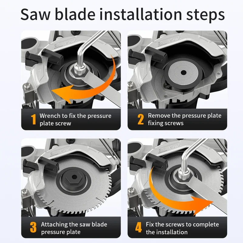 Nanwei Industrial Grade Cordless Electric Circular Saw Rechargeable Lithium Battery Powered Wood Cutters Power Saws