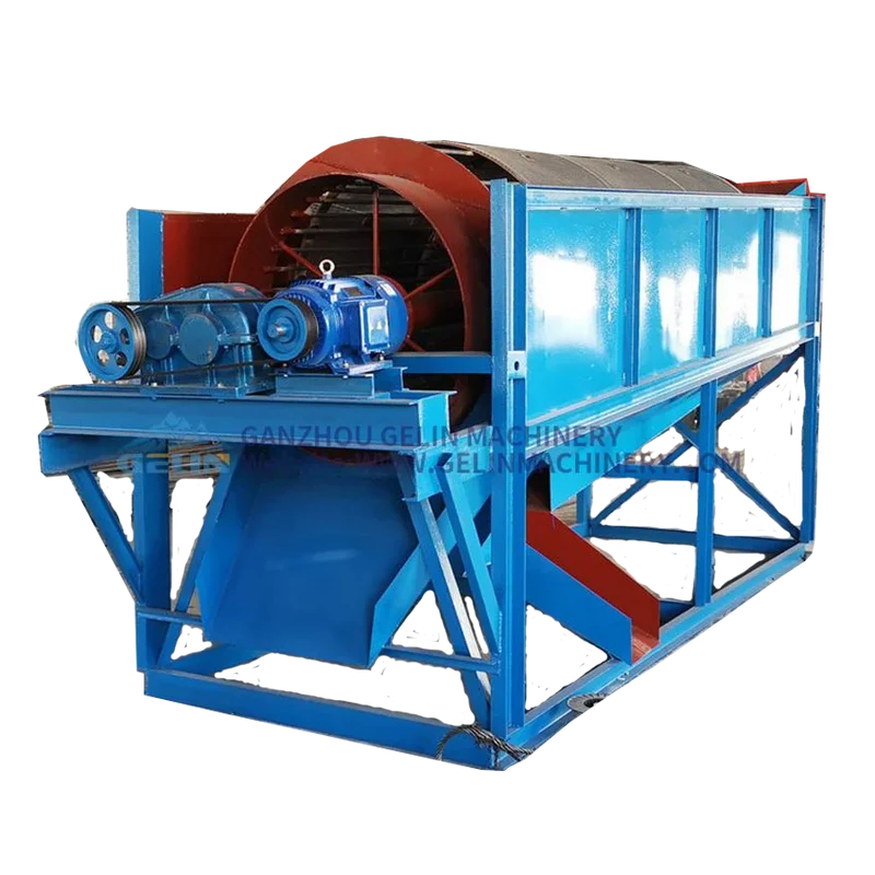Popular Gold Separator Trommel Screen with Sluice Box Gold Mat and Water Pump