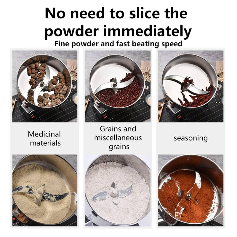 High Quality Small Fully Automatic Household Grain Flour Grinder, Coffee Bean Powder Seasoning Grinder, Grinder