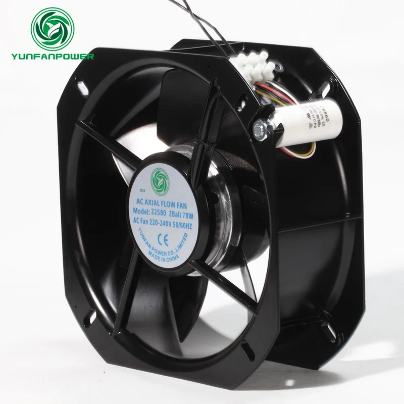 225mm Metal Blade AC Cooling Fan/ac Axial UPS Fan /22580 mm 9inch 380v Volt Fan
