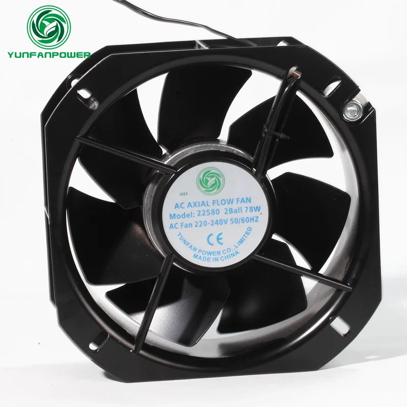 225mm Metal Blade AC Cooling Fan/ac Axial UPS Fan /22580 mm 9inch 380v Volt Fan