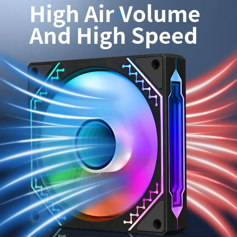 1300-2500 RPM 120x120x25mm DC 12v 120mm Fans PWM ARGB Computer Noiseless Fan Axial Flow Cooling Fan