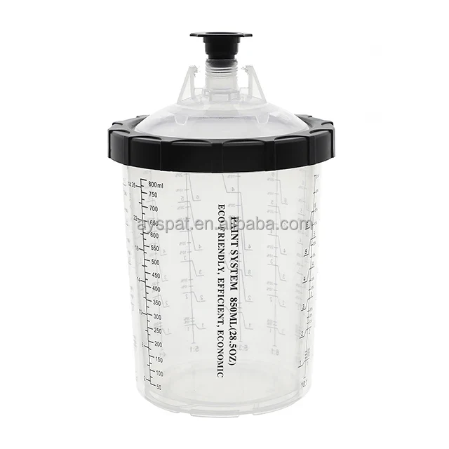 Hot Sale Manufacture 800cc Plastic Disposable Paint Mixing Spray Gun Cups