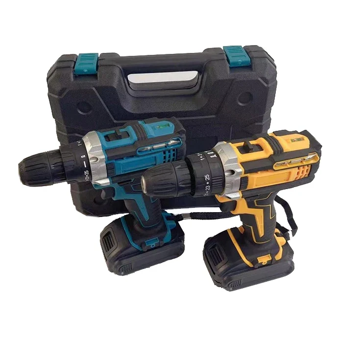 21V Lithium Battery Rechargeable 3-Function Impact Drill Set New Power Tool with OEM Customization Includes Screwdriver Set