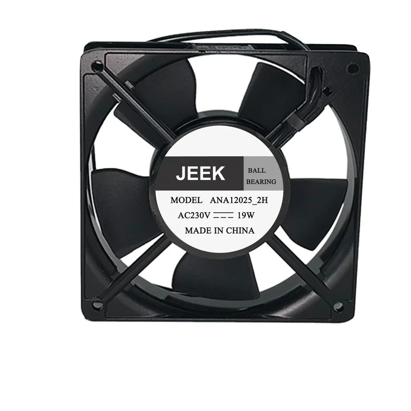 JEEK 12025 230V AC Cabinet Fan CE Certified 19W Aluminum Frame for Distribution Box and Industrial Ventilation