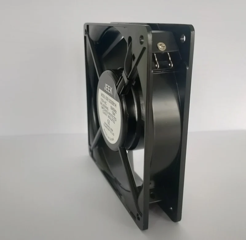JEEK 12025 230V AC Cabinet Fan CE Certified 19W Aluminum Frame for Distribution Box and Industrial Ventilation