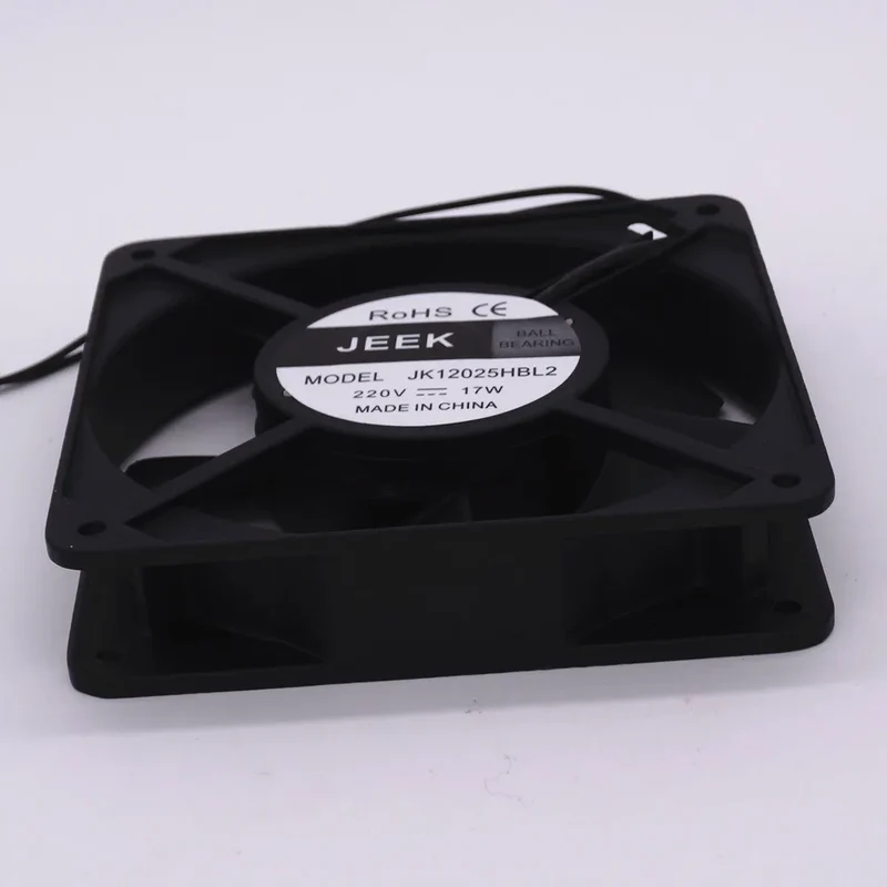 JEEK 12025 230V AC Cabinet Fan CE Certified 19W Aluminum Frame for Distribution Box and Industrial Ventilation