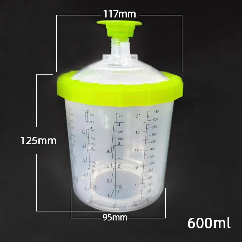 50Pcs 400ML Spray Gun Paint Tank Paint Spray Gun Mixing Cup No Clean Disposable Measuring Cup Type H/O Quick Cup