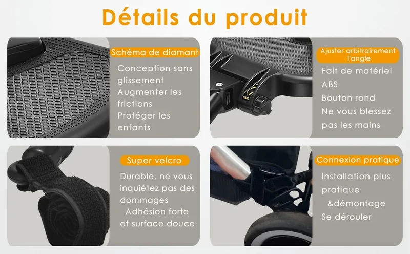 Portable Buggy Board With Seat Universal Kiddy Boards Pram Standing Board 360° Rotation Pram Accessory For Children 25kg