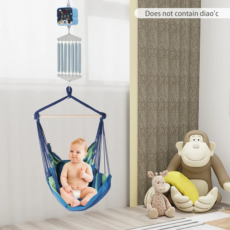 12W Electric Baby Swing Control, 7 Springs Baby Cradle Rocker Control, Adjustable Hanging Babies 0-12 Months