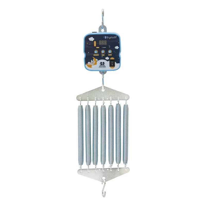 12W Electric Baby Swing Control, 7 Springs Baby Cradle Rocker Control, Adjustable Hanging Babies 0-12 Months