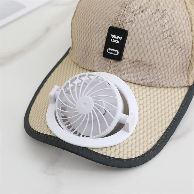 Summer Usb Solar Fan Baseball Cap for Men Women Mesh Adjustable Breathable Unisex Caps Quick Dry Running Hat Cap Outdoor Sports