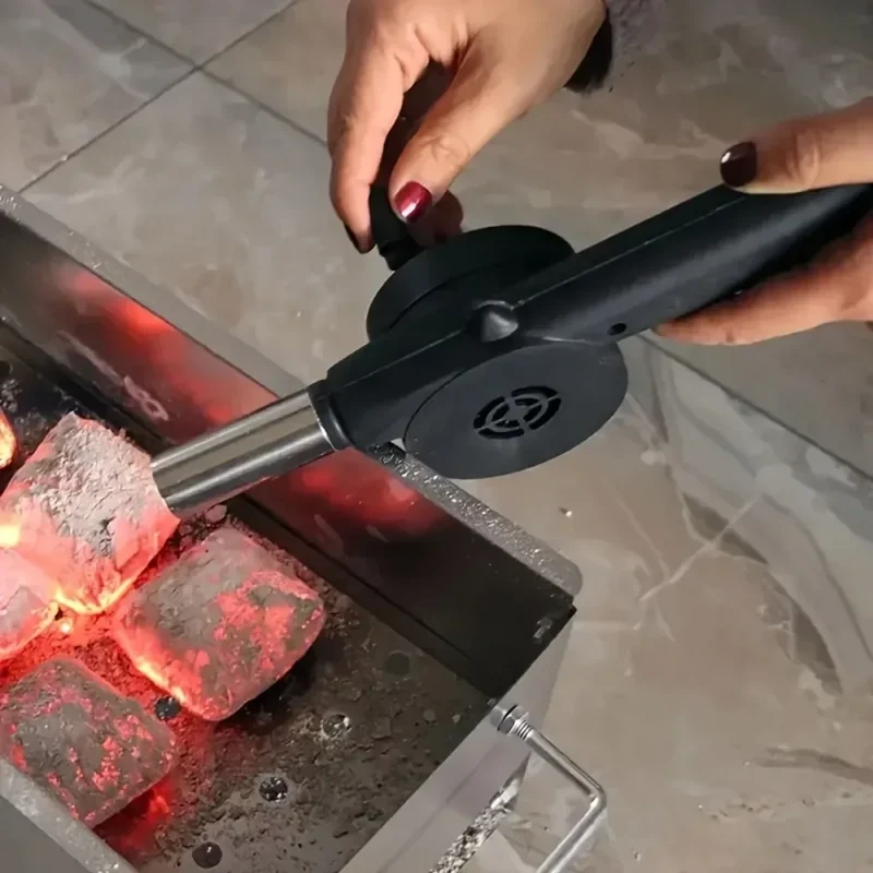 1pc Grill Manual Fan Hand Crank BBQ Fan Portable Barbeque Air Blower With Manual Handle BBQ Accessories