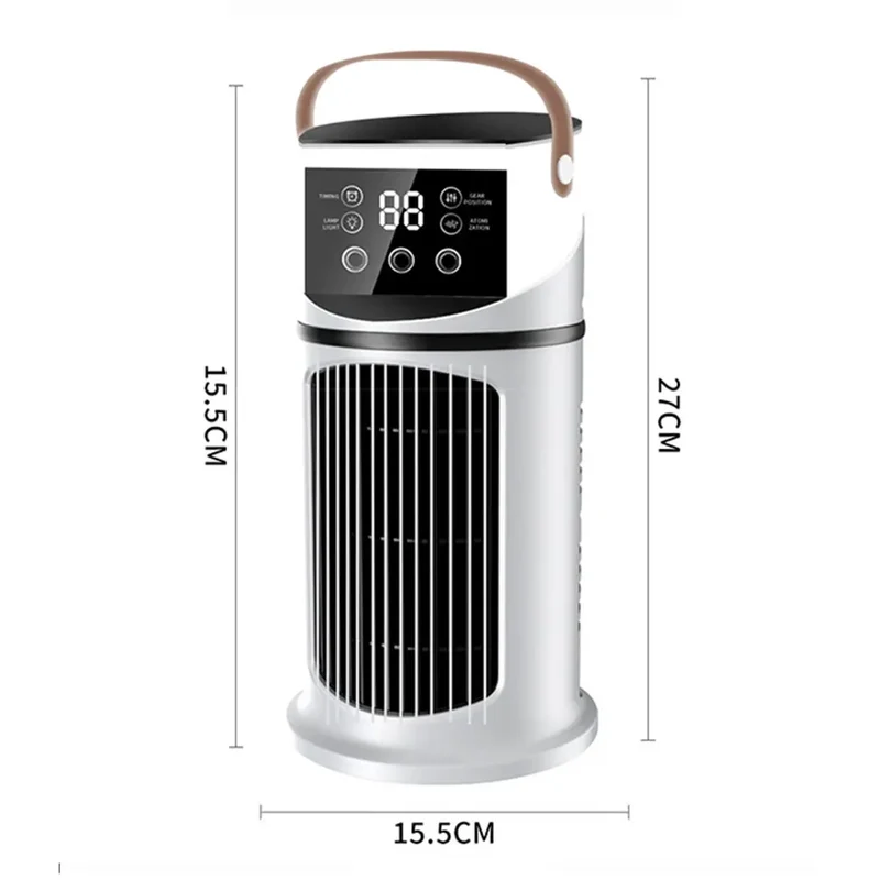 Water Cooling Fan Air Conditioner Adjustable Speeds Timer Personal Fan Air Cooler With Humidifier for Bedroom Living Room Office