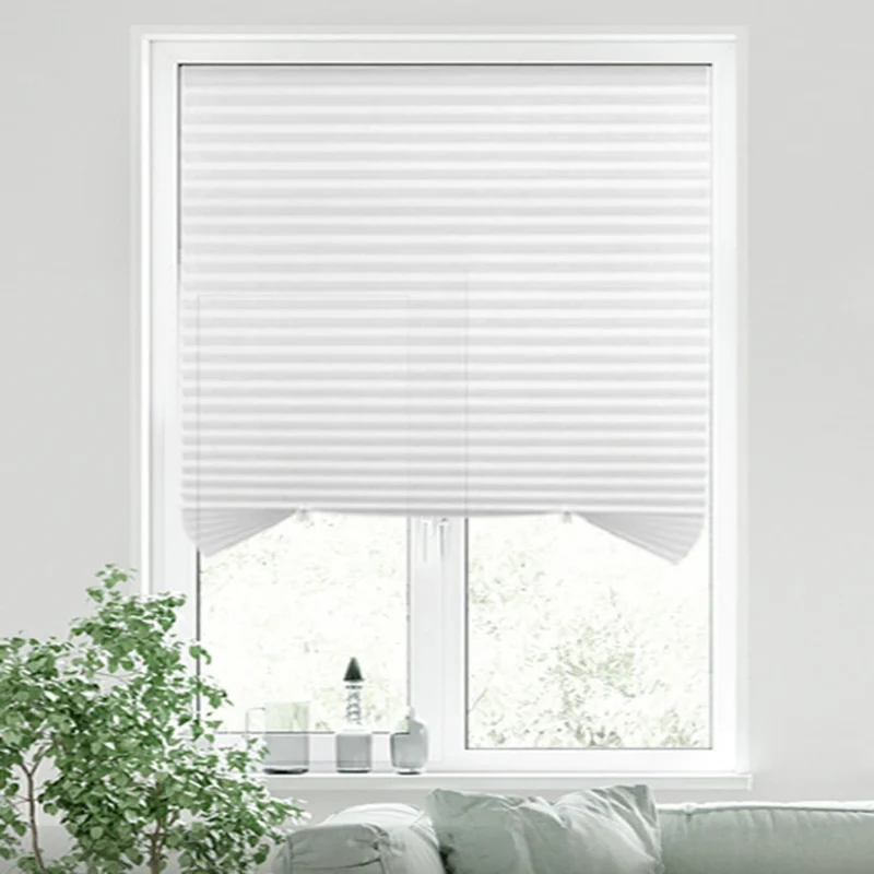 Window Shades Non-woven Fabric Pleated Zebra Blinds Roller Room Blackout Curtain For Living Room Balcony Easy Installation