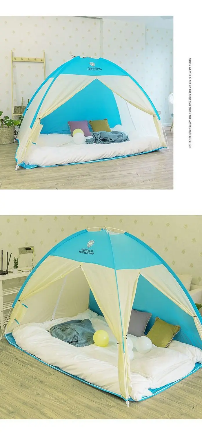 Camping folding tent free of installation integrated student dormitory blackout curtain outdoor mosquito net