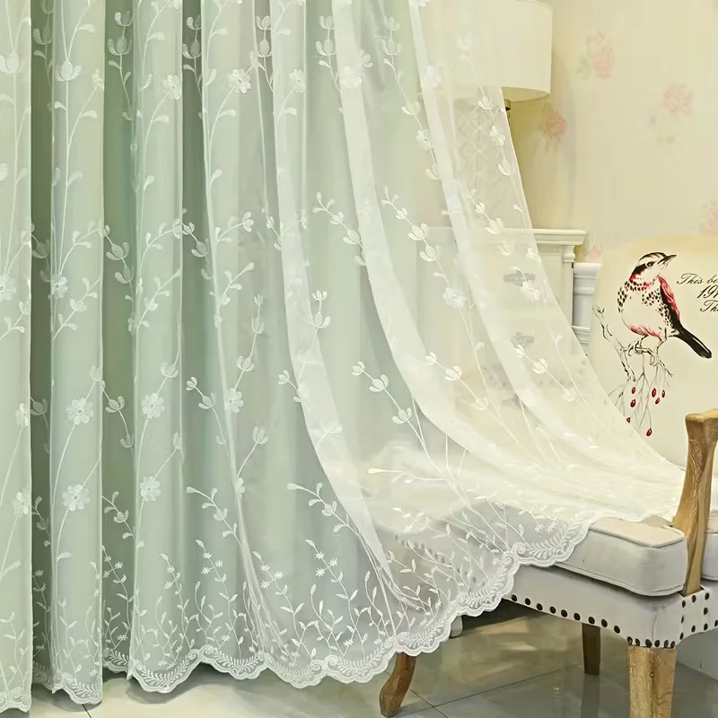 1pc European Luxury Double Layer Blackout Curtain,Top Eyelet for Easy Hanging,Floral Pattern for Living Room Bedroom Decor