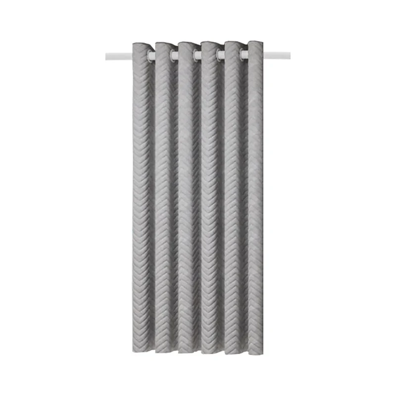 1pc Diamond-patterned warm-colored cold-proof and thermal curtain with light luxury French style - A must-have item for bedrooms