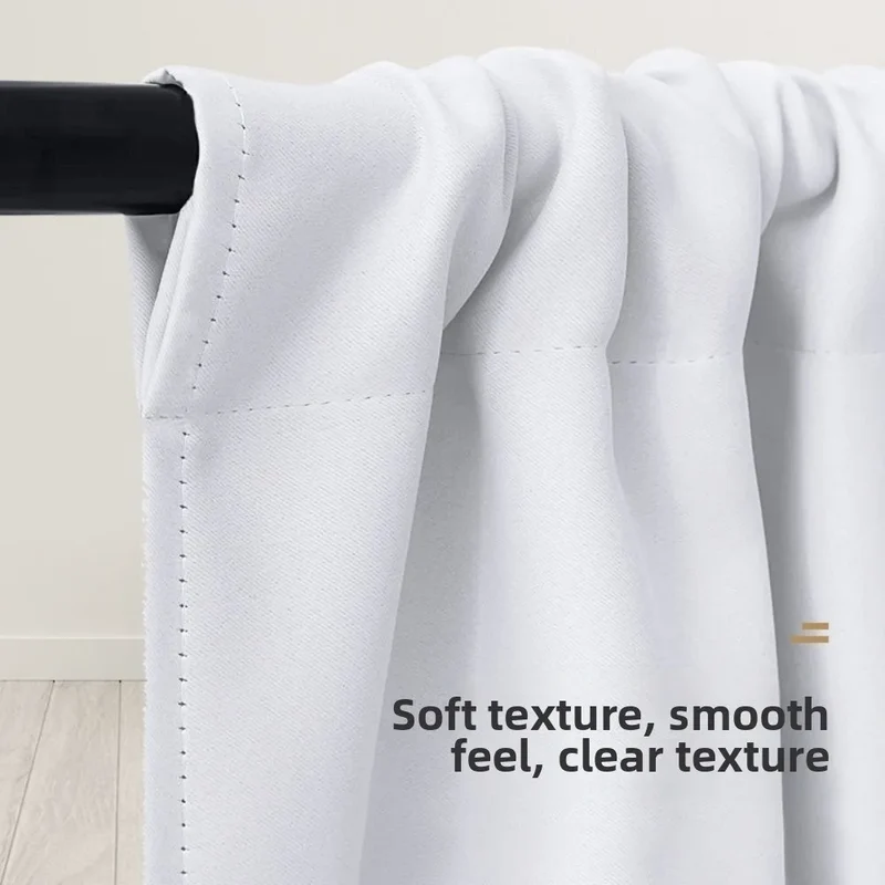 Pure Color Short Tier Curtains for Small Window Treatment Durable Short Blackout Curtain Washable Half Window Curtains