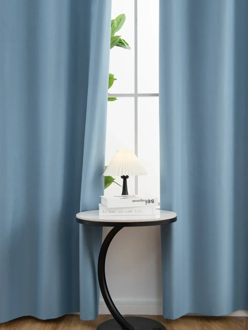 2panels Solid 100% Blackout Curtain - Curtains for Bedroom, Living Room Decor - UV Protection, Easy Sliding and Stylish Design
