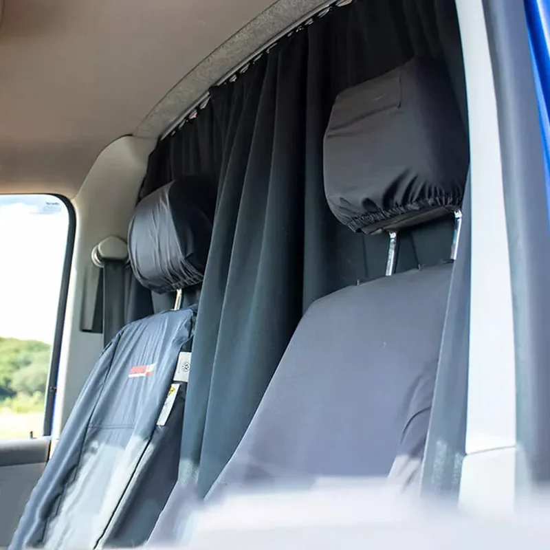A Set CAB DIVIDER Blackout Curtain For Fiat Ducato VW T5 T6 Ford Transit Sprinter High Roof Motorhome Caravan Campervan
