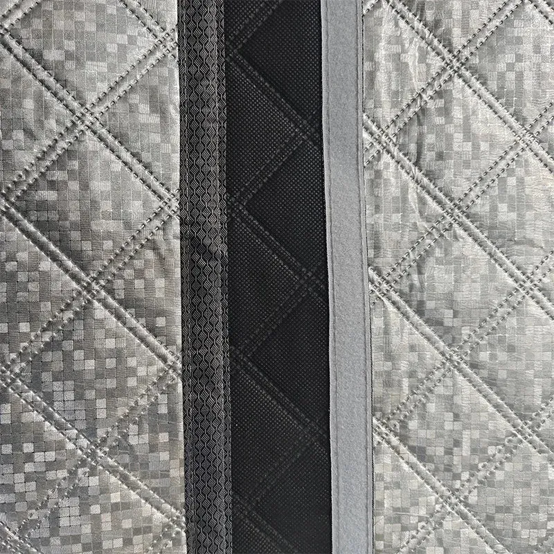 Window windproof, warm curtain, cold proof double-layer thick blackout curtain, soundproof cotton window, gray zipper style