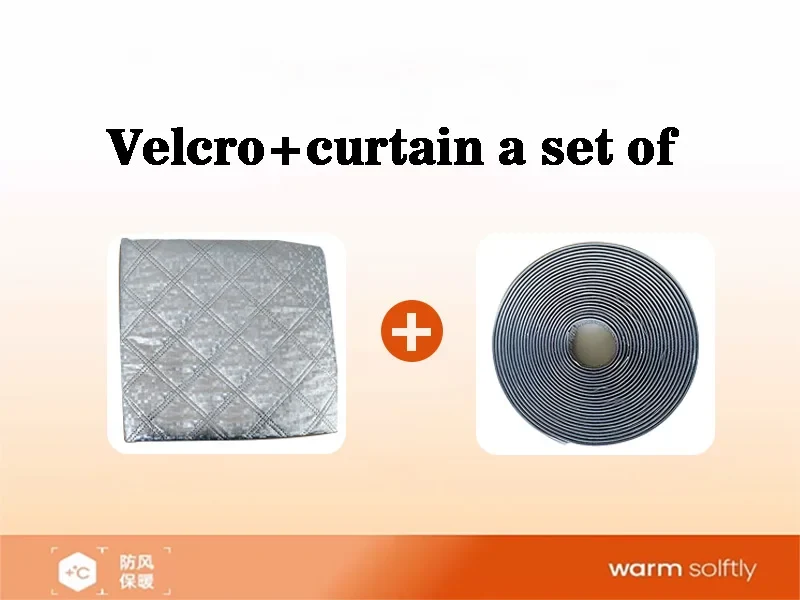 Window windproof, warm curtain, cold proof double-layer thick blackout curtain, soundproof cotton window, gray zipper style