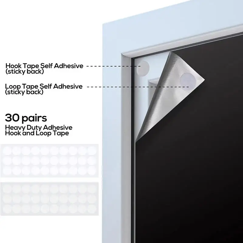Universal Blackout Curtain Removable Portable Travel Blocking Darkest Window Film Cloth Temporary DIY No Drill Curtains