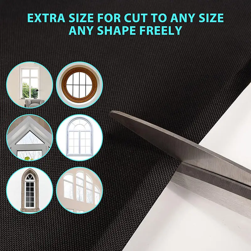 Universal Blackout Curtain Removable Portable Travel Blocking Darkest Window Film Cloth Temporary DIY No Drill Curtains