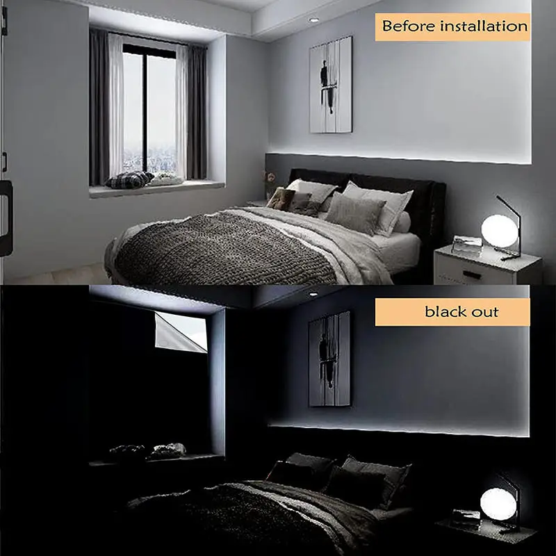 Universal Blackout Curtain Removable Portable Travel Blocking Darkest Window Film Cloth Temporary DIY No Drill Curtains