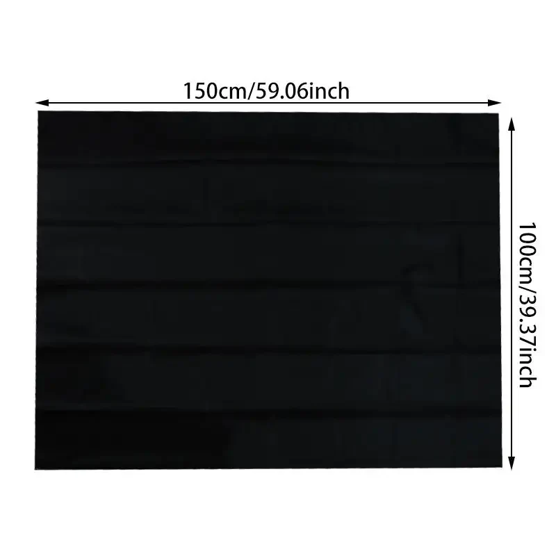 Blackout Curtain Self-adhesive Cooling Window Shades With Silver Coate For Living Room Bedroom Home Window Film Cloth