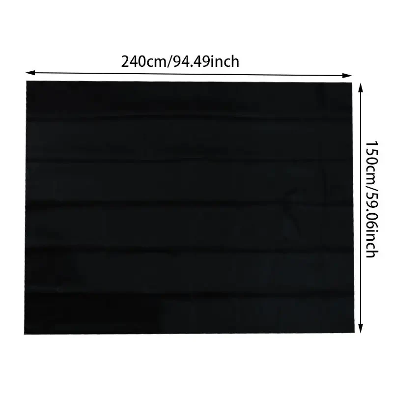 Blackout Curtain Self-adhesive Cooling Window Shades With Silver Coate For Living Room Bedroom Home Window Film Cloth