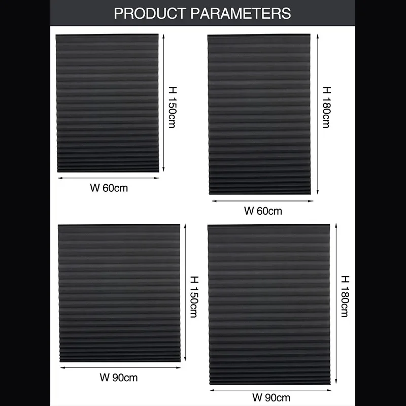1 PC Easy Installation Window Shades Non-woven Fabric Pleated Zebra Blinds Roller Room Blackout Curtain For Living Room Balcony