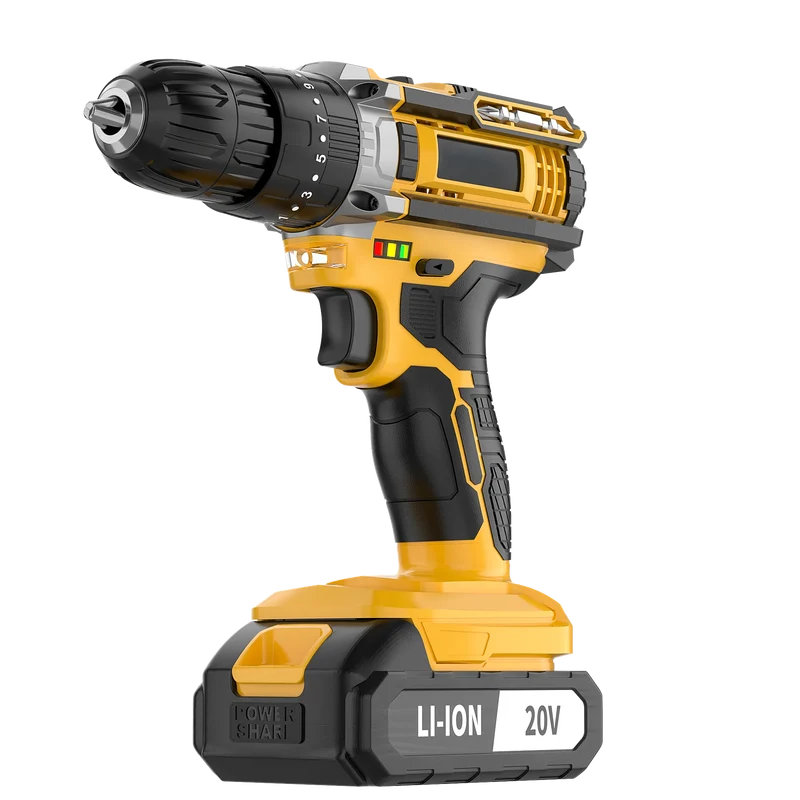 20V Cordless Impact Drill Electric Screwdriver Set Variable Speed Max Drilling Diameter 30mm Local US Warehouse