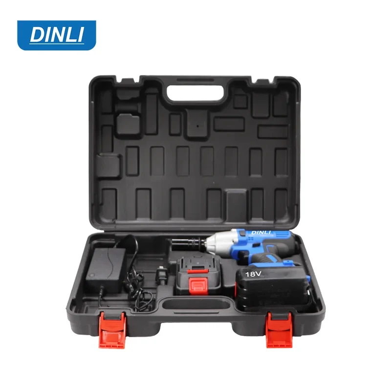 18V Cordless Lithium Impact Wrench Power Drill for Car Repair with Brush Motor Tool for Efficient Work