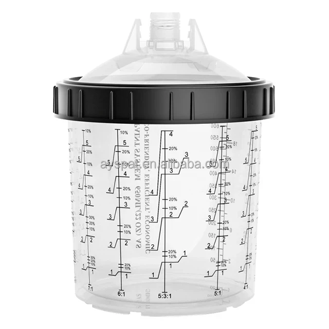 650ML Plastic Disposable Paint Spray Cups with 125mic Filter