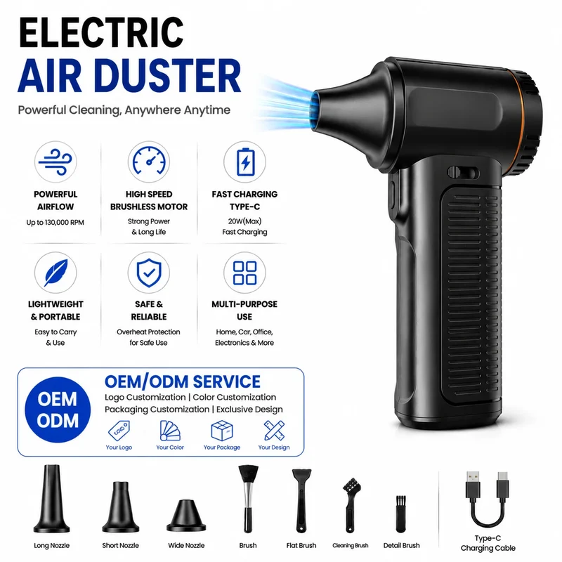 Brushless High Wind Jet Fan air Blower Mini Violent Turbo Fan 130000RPM air Dryer for Car Cleaning Powerful Jet Fan
