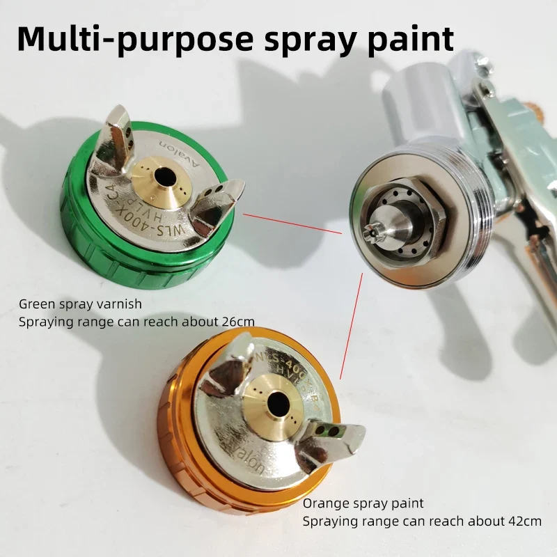 Taiwan Avalon WLS-400X HVLP Airbrush Double Cowl Varnish Color Spray Gun Car Paint 1.4 Caliber Industrial Spray Finishing