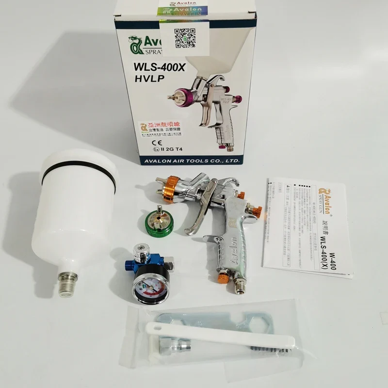 Taiwan Avalon WLS-400X HVLP Airbrush Double Cowl Varnish Color Spray Gun Car Paint 1.4 Caliber Industrial Spray Finishing