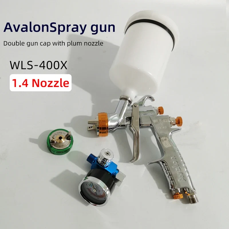 Taiwan Avalon WLS-400X HVLP Airbrush Double Cowl Varnish Color Spray Gun Car Paint 1.4 Caliber Industrial Spray Finishing
