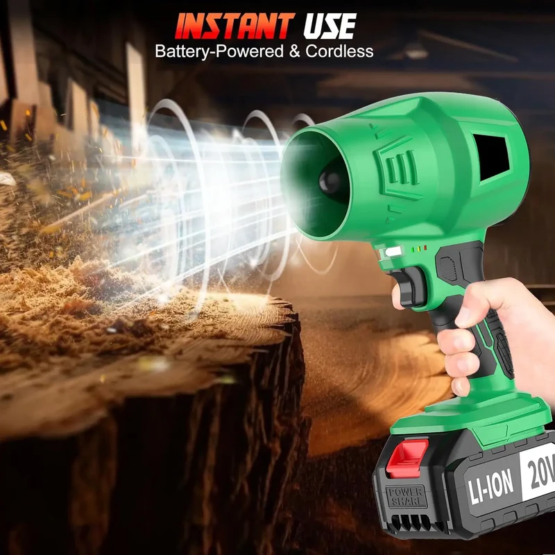 20V Turbo Cordless Leaf Blower Battery Powered Air Blower for Leaf and BBQ Cleaning DIY Grade US Local Warehouse Stock