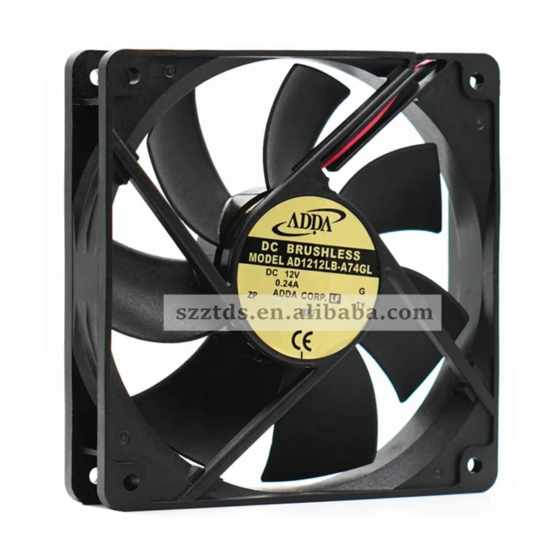 ADDA 12025 Fan 120mm AD1212LB-A74GL 12V 0.24A Dc Fan 120x120x25mm 1800RPM Quiet Ball Bearing PC case Industrial Cooling Fan