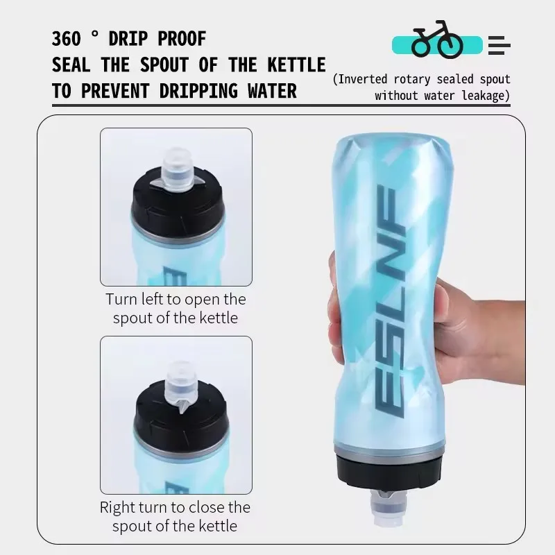 Insulated Cold Cycling Water Bottle Portable 610ml MTB Bottle Ultralight Dustproof Sports Bottle