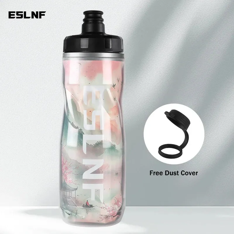 Insulated Cold Cycling Water Bottle Portable 610ml MTB Bottle Ultralight Dustproof Sports Bottle