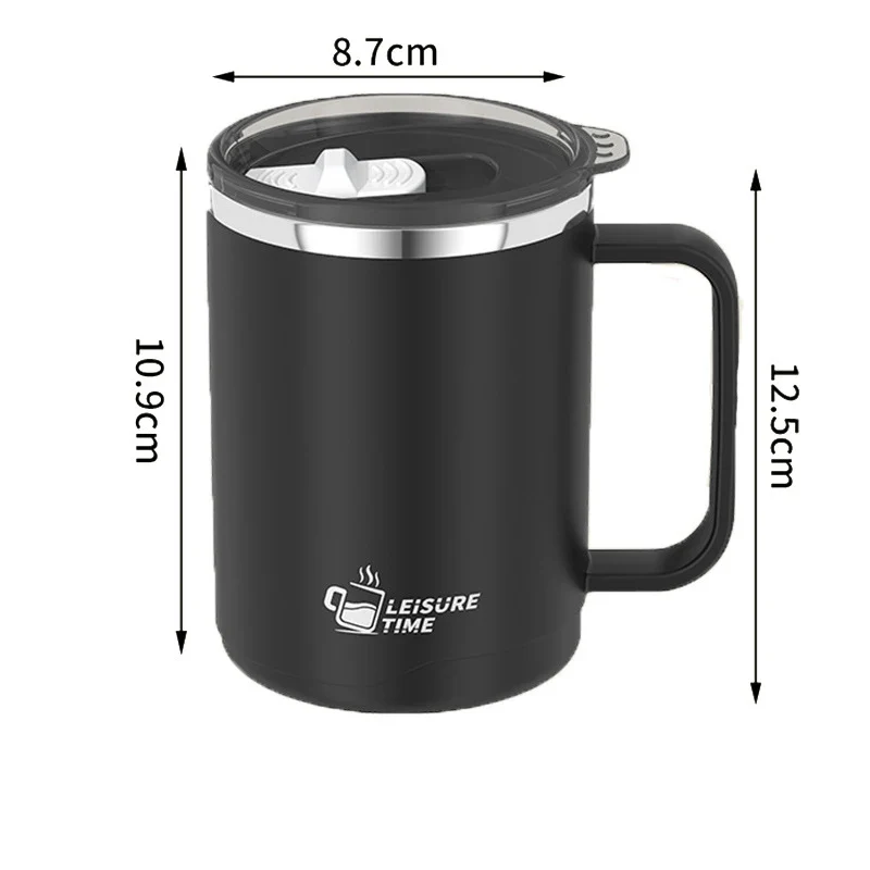 500ML Double-Wall Insulated Thermal Cup 304 Stainless Steel Coffee Cup Portable Water Bottle Keeps Cold and Heat Thermal Mug