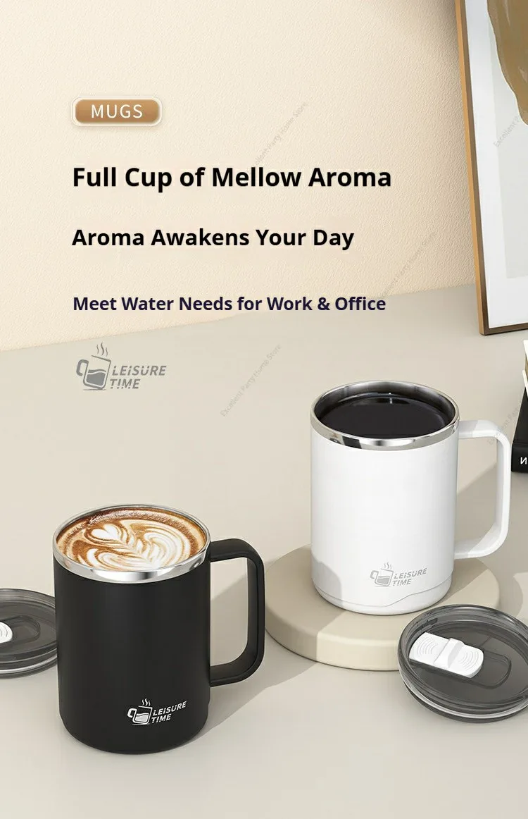 500ML Double-Wall Insulated Thermal Cup 304 Stainless Steel Coffee Cup Portable Water Bottle Keeps Cold and Heat Thermal Mug