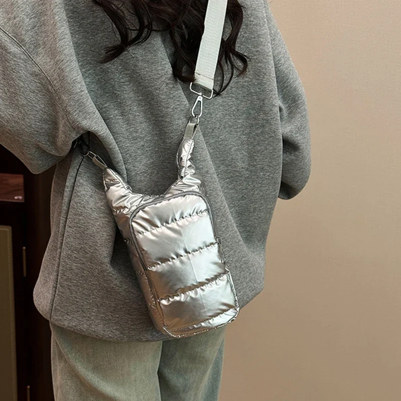 Shoulder Strap Water Bottle Carrier Bag Nylon Front Pocket Water Bottle Holder Down Portable Water Bottle Sling Bag Case Travel
