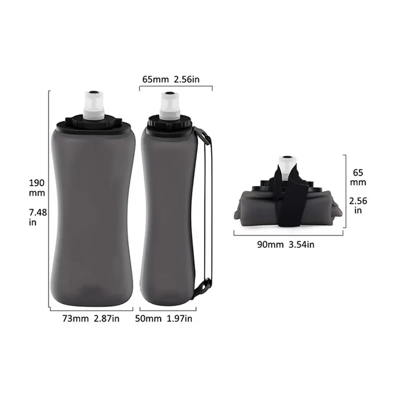 Foldable Outdoor Sports Water Bottle Outdoor Cycling Sport Food Grade Water Bottle Silicone Mountaineering Portable Water Bottle