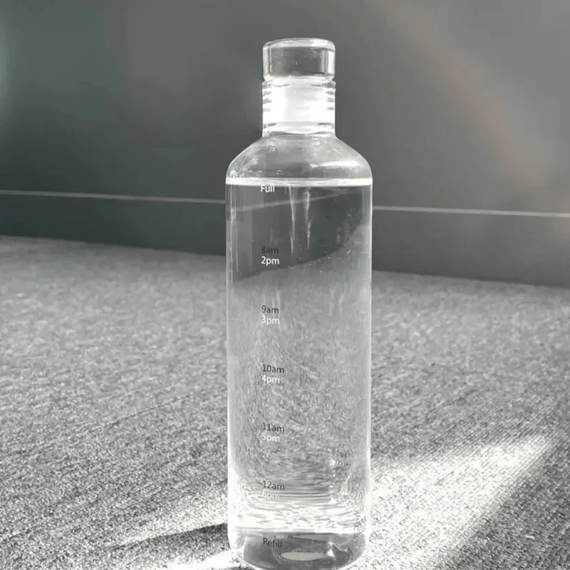 500ml Transparent Leakproof Water Bottle, Anti-Drop Sports Bottle with Time Scale Design, Ideal for Outdoor Use, Hydration on th