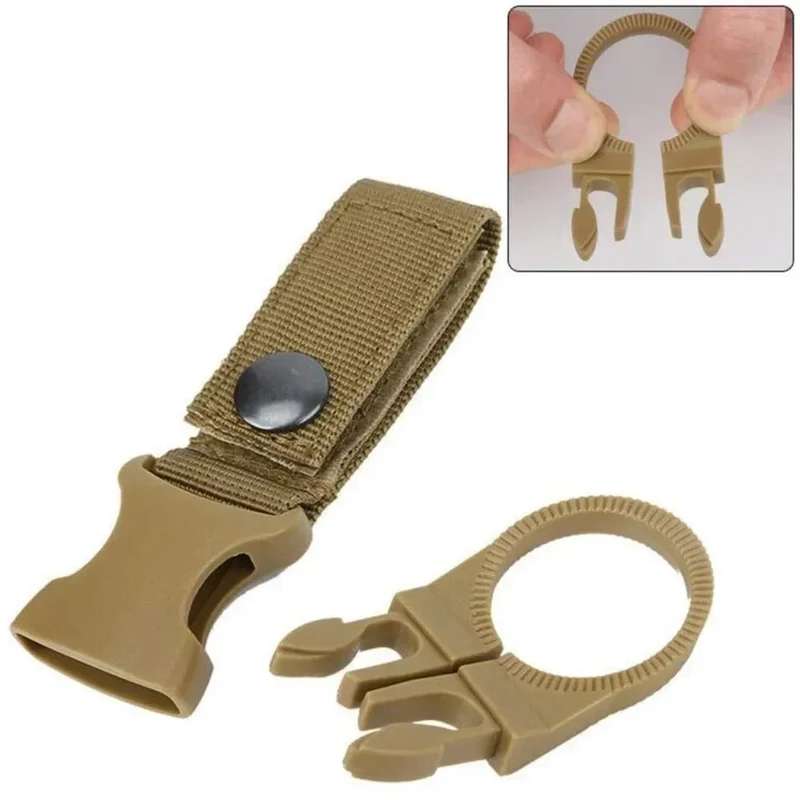 3Pcs Outdoor Tactical Nylon Webbing Water Bottle Clip Multifunctional Climbing Clip Portable Water Bottle Quick Clip Clamp Clip